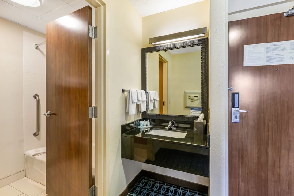 Free toiletries, hair dryer, towels, soap