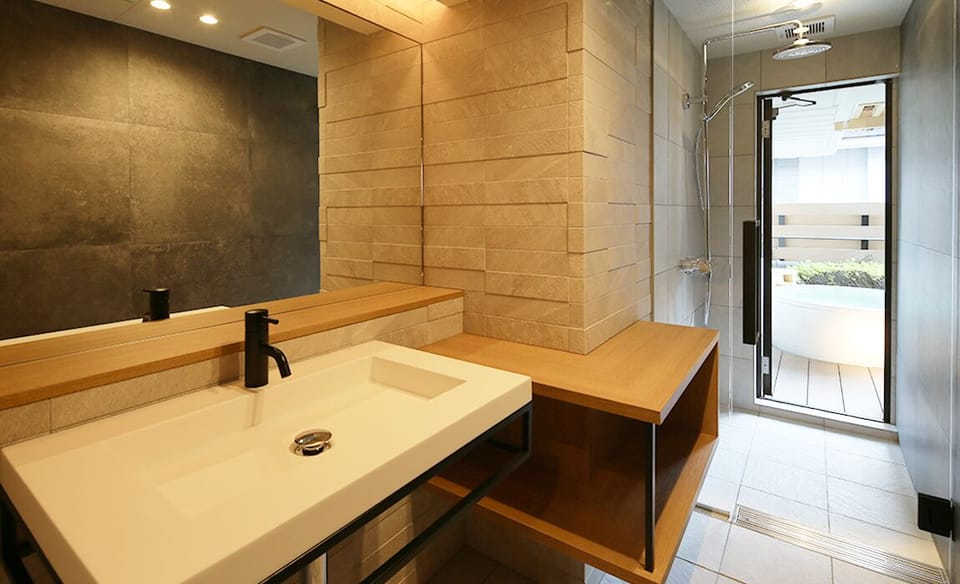 Superior Room with Private Open-air Bath 41sqm - Mountain View | Bathroom | Free toiletries, hair dryer, slippers, bidet