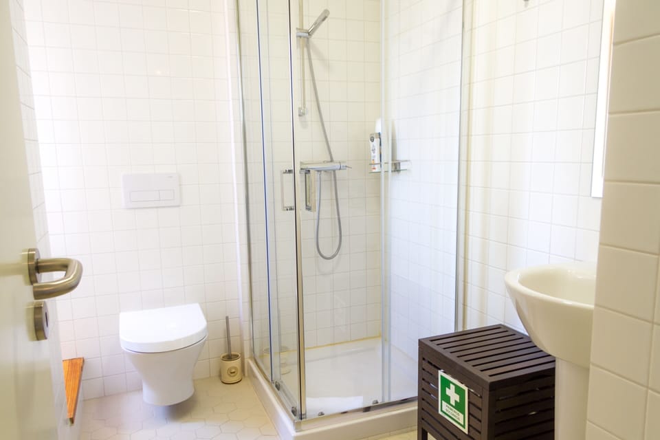 City Apartment (  4F ) | Bathroom | Shower, rainfall showerhead, hair dryer, towels