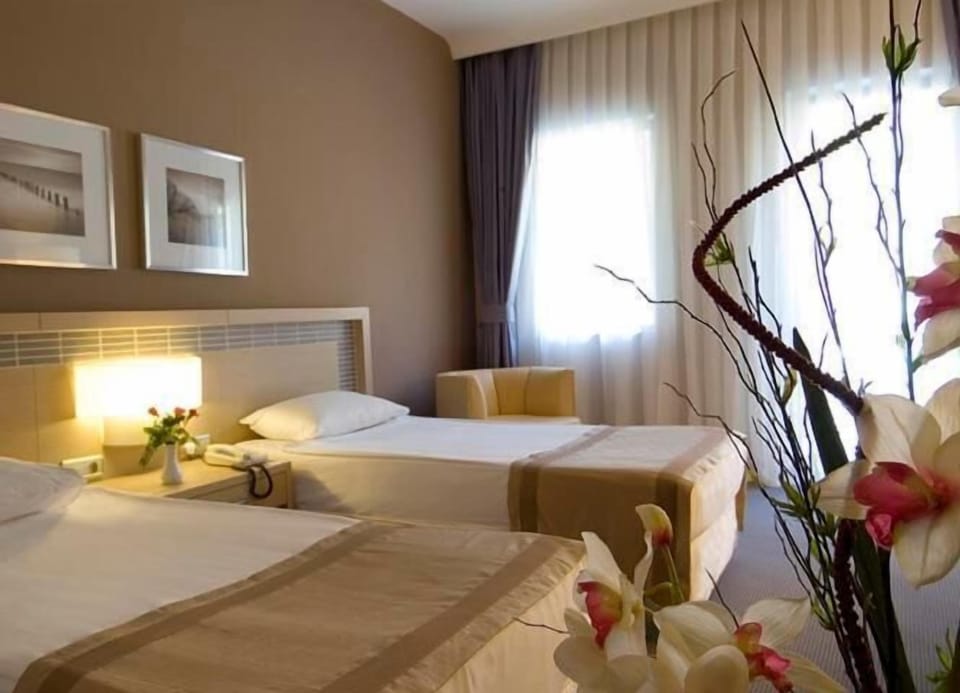 Hypo-allergenic bedding, minibar, in-room safe, desk