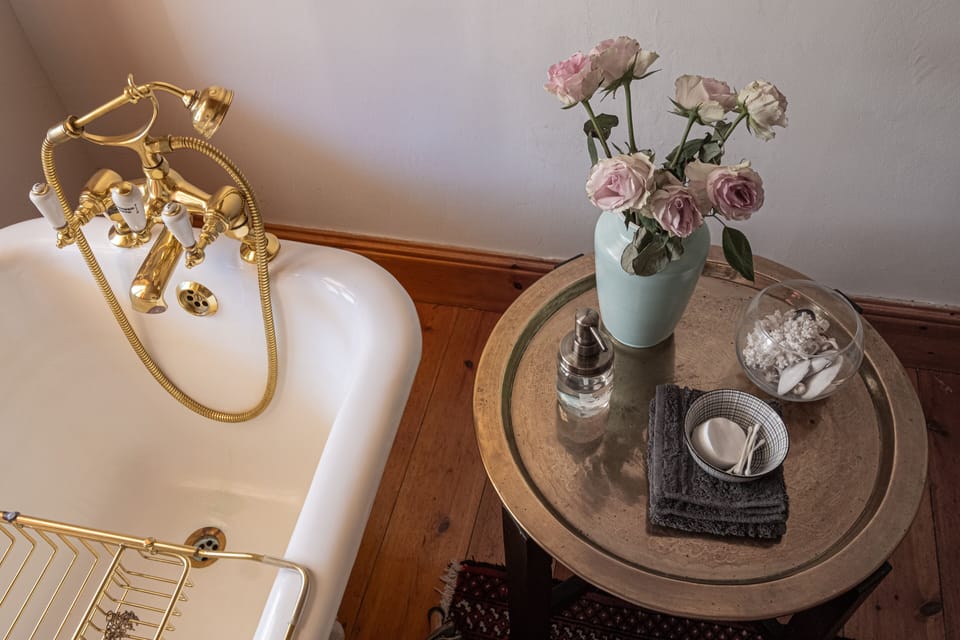 The Zebra Room | Bathroom | Shower, hair dryer, towels