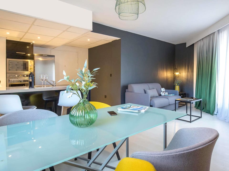 Apartment, 1 Double Bed with Sofa bed | Living area | Flat-screen TV
