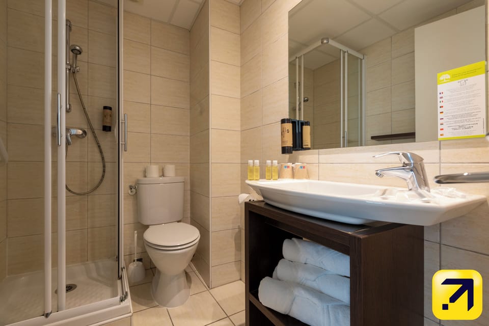 Free toiletries, hair dryer, towels