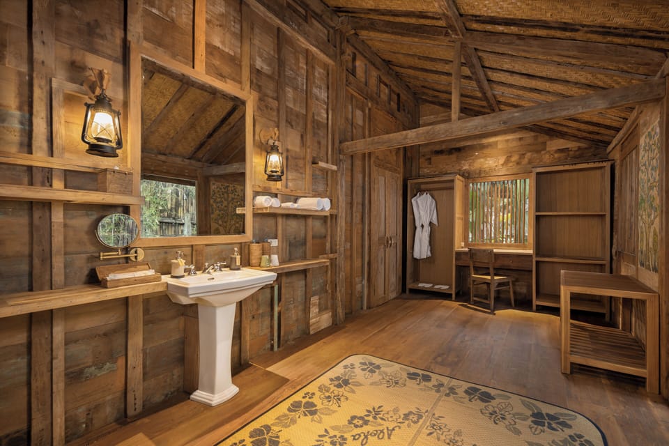 Wooden Suite with 30minutes Massage | Bathroom | Designer toiletries, hair dryer, bathrobes, slippers