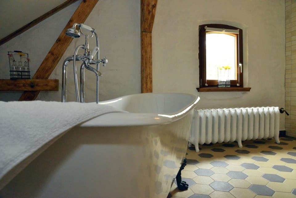 Apartment | Bathroom | Shower, free toiletries, hair dryer, towels