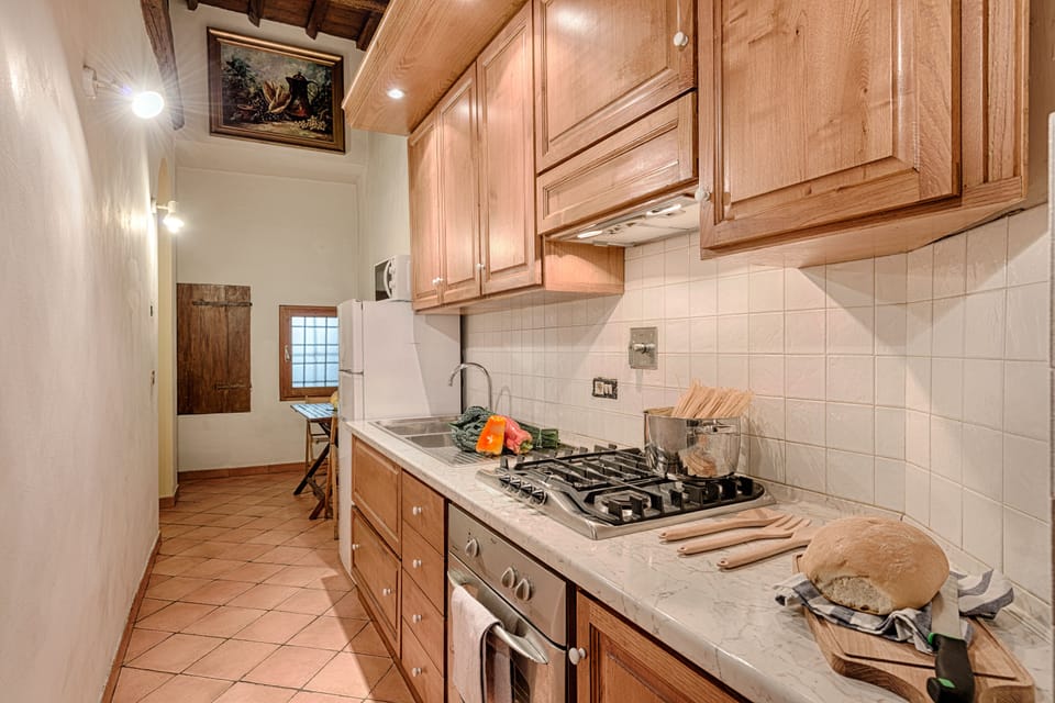 Deluxe Apartment, 2 Bedrooms | Private kitchen | Full-size fridge, microwave, oven, stovetop