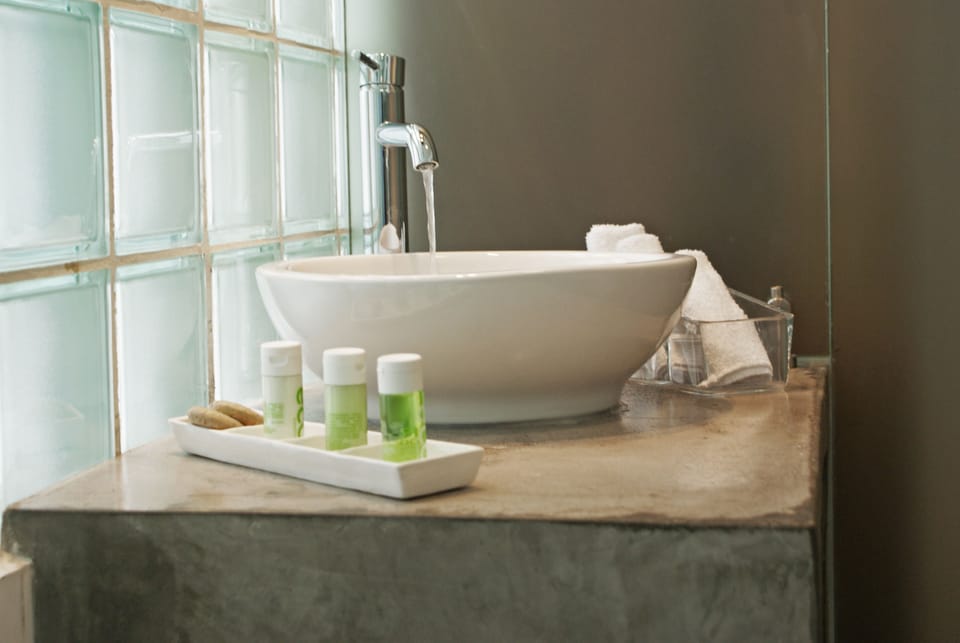 Twin Room | Bathroom | Shower, free toiletries, hair dryer, slippers