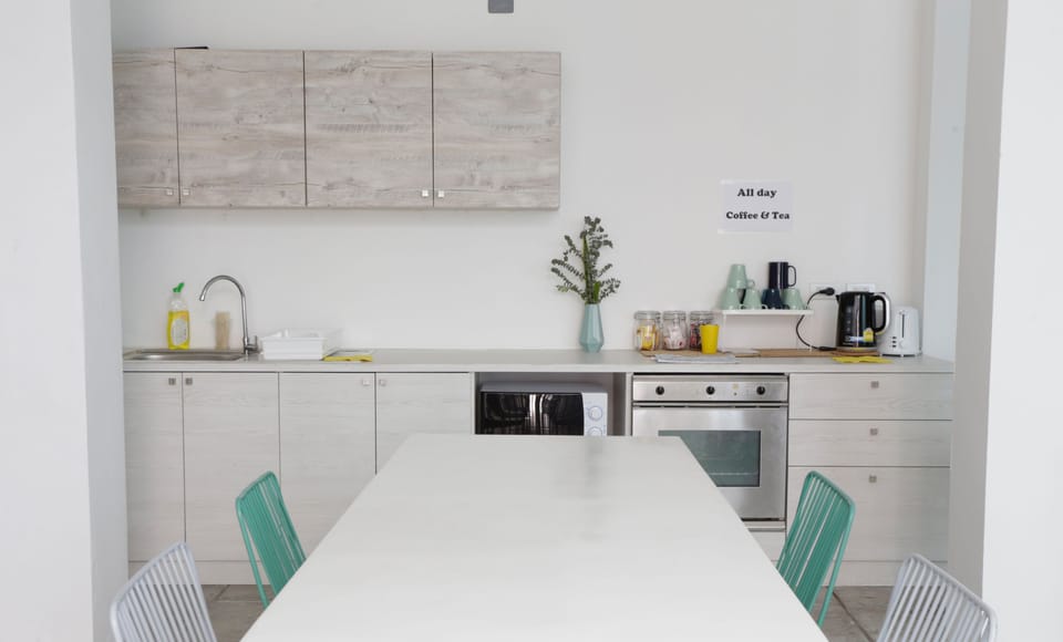 Shared fridge, microwave