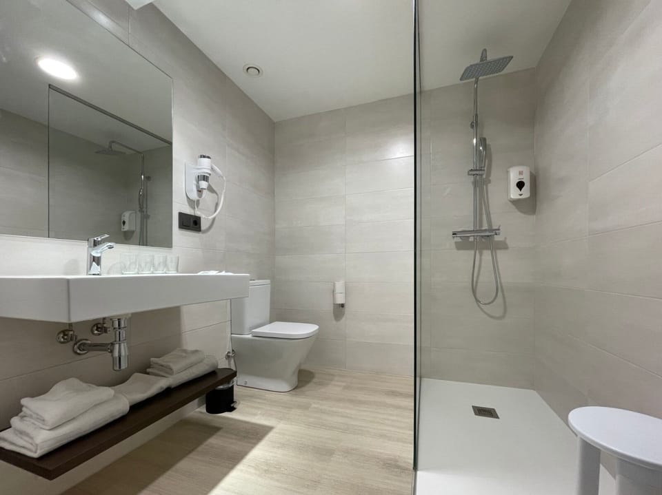 Free toiletries, hair dryer, towels