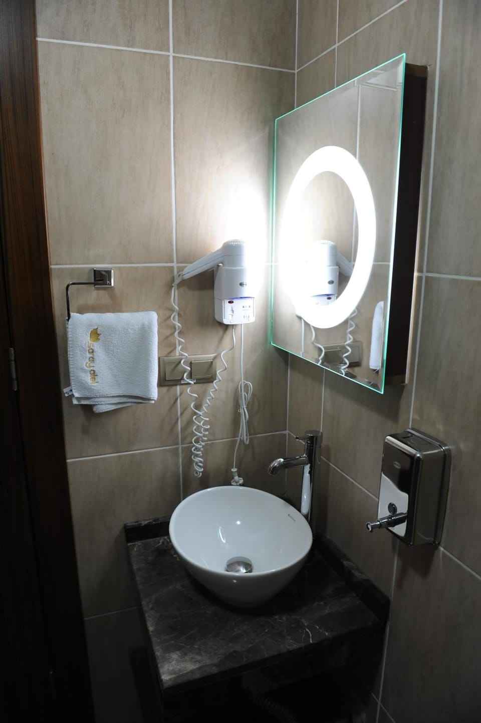 Shower, free toiletries, hair dryer, slippers