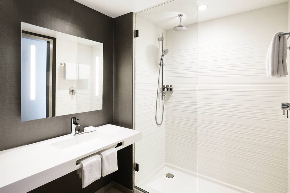 Free toiletries, hair dryer, towels
