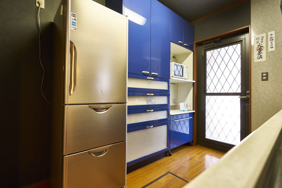 Shared fridge, microwave, coffee/tea maker