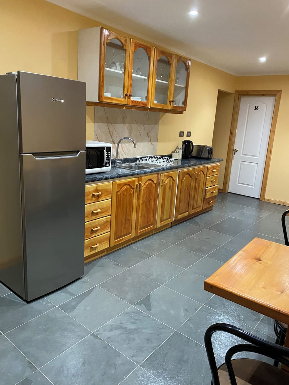 Shared fridge, microwave