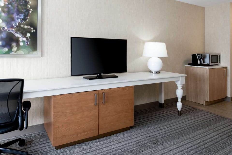 In-room safe, desk, laptop workspace, iron/ironing board