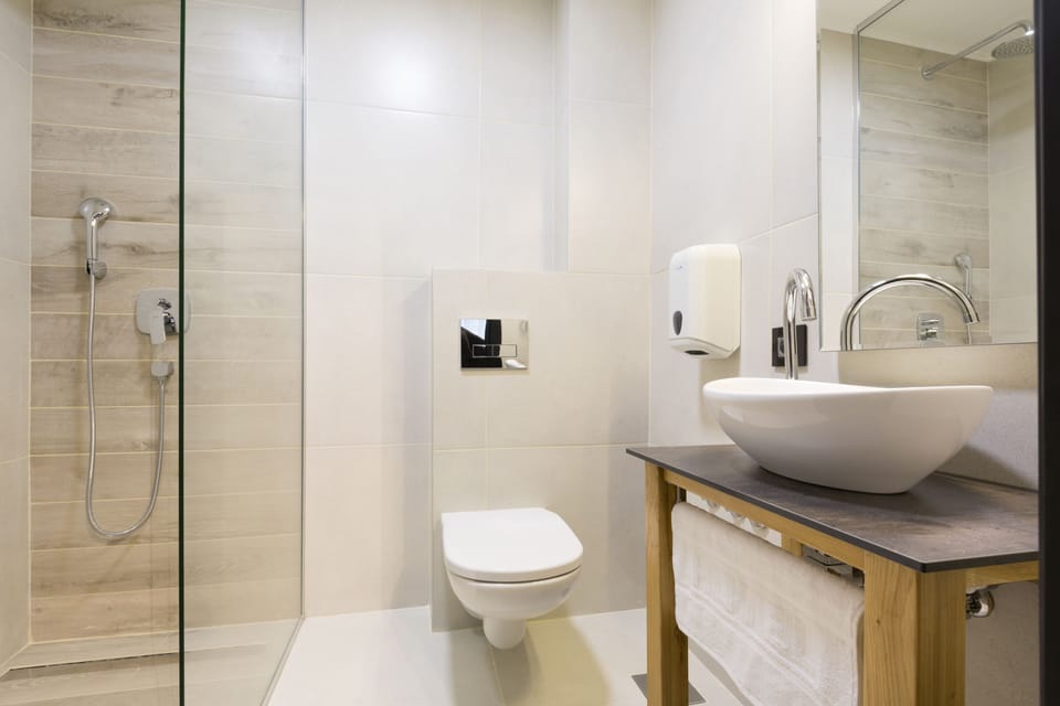 Standard Double Room | Bathroom | Shower, free toiletries, hair dryer, bathrobes