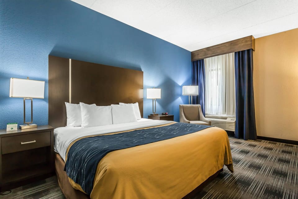 Room, 1 King Bed, Accessible, Non Smoking | Desk, blackout drapes, soundproofing, iron/ironing board