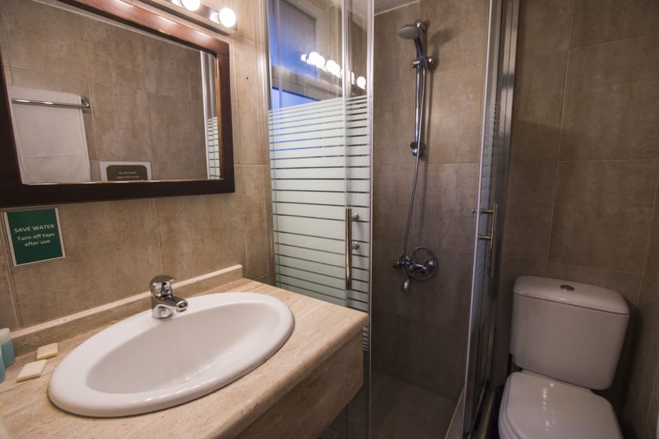 Double or Twin Room | Bathroom | Shower, free toiletries, hair dryer (on request), towels