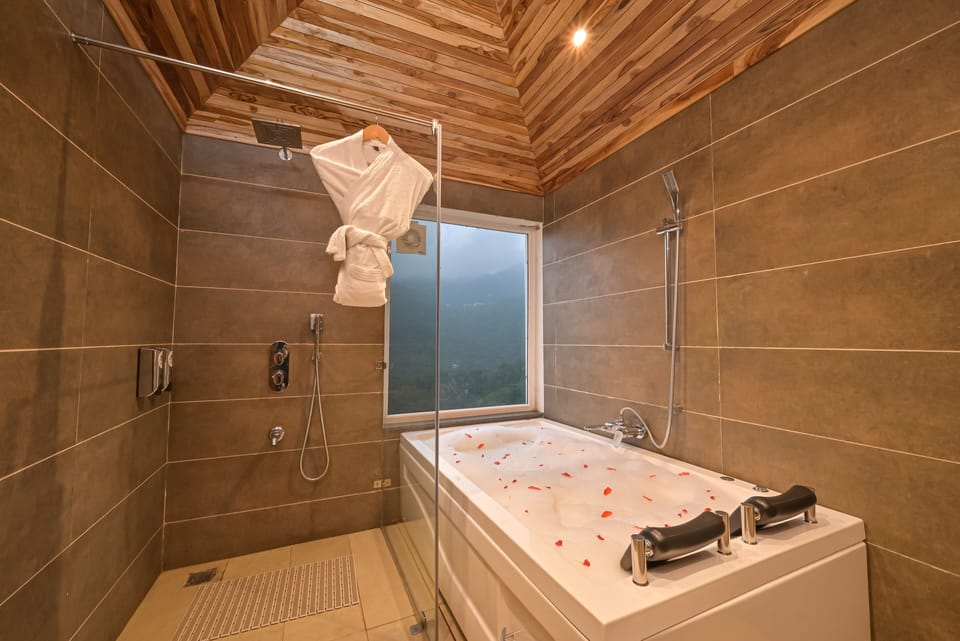Luxury Villa | Bathroom | Shower, rainfall showerhead, designer toiletries, hair dryer