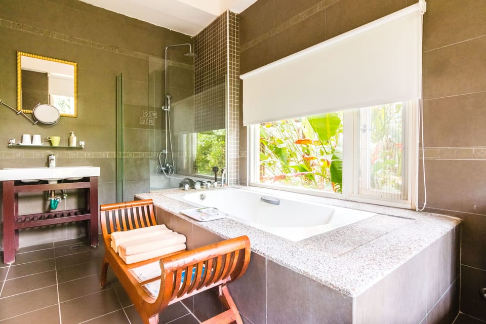 Villa, 1 Bedroom | Bathroom | Shower, hair dryer, slippers, towels