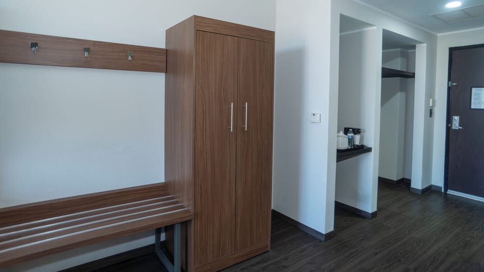 In-room safe, desk, iron/ironing board, free cribs/infant beds