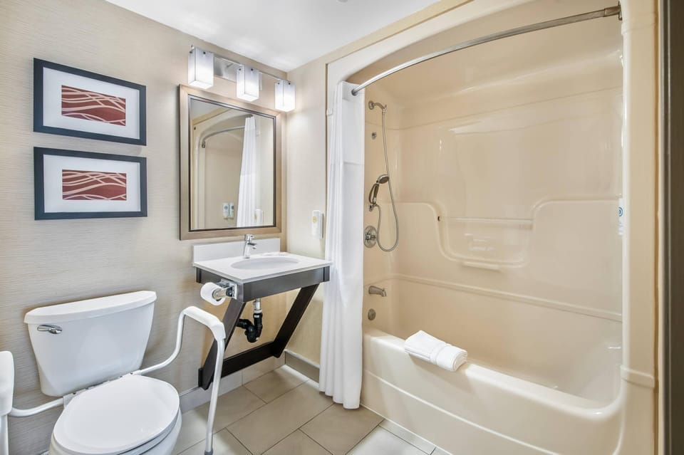 Room, 1 King Bed with Sofa bed, Accessible, Non Smoking | Premium bedding, desk, blackout drapes, iron/ironing board