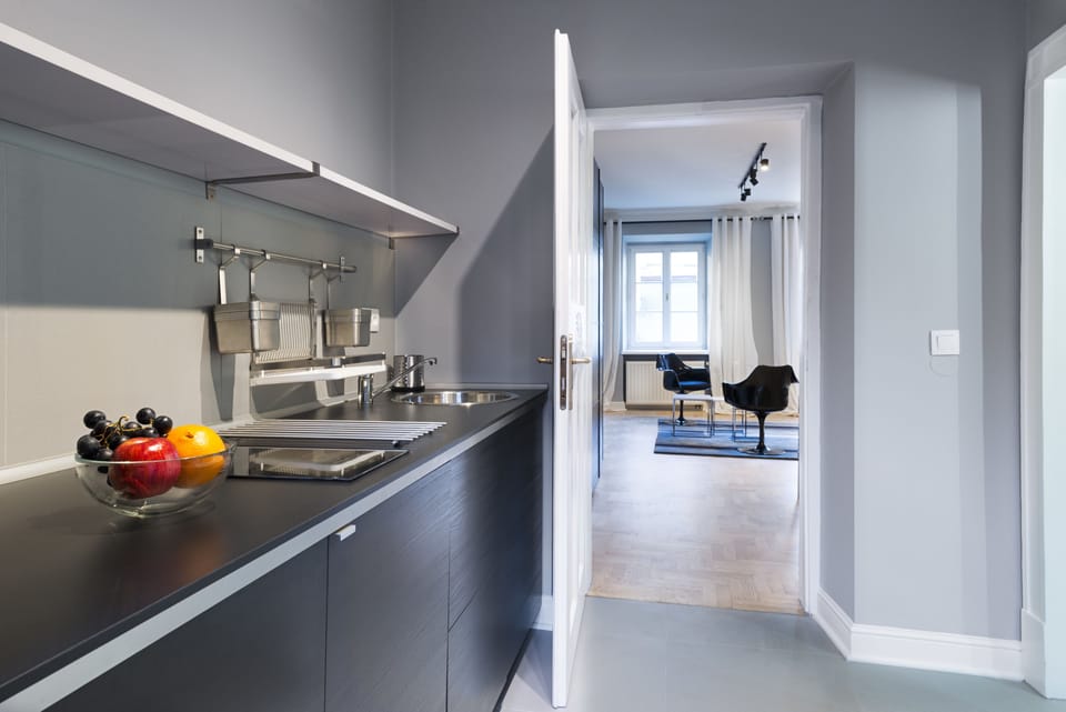 Apartment, 1 Bedroom | Private kitchen | Stovetop, coffee/tea maker, electric kettle, cookware/dishes/utensils