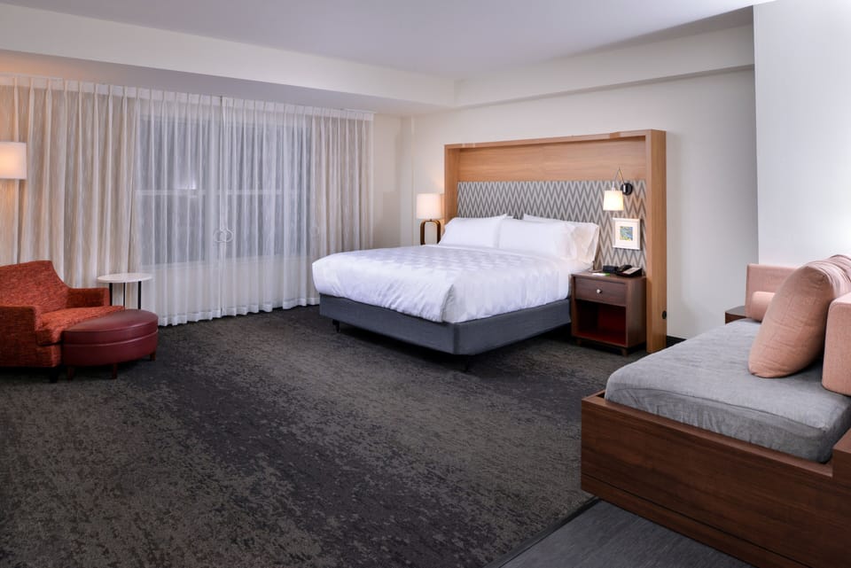 Premium bedding, down comforters, pillowtop beds, desk