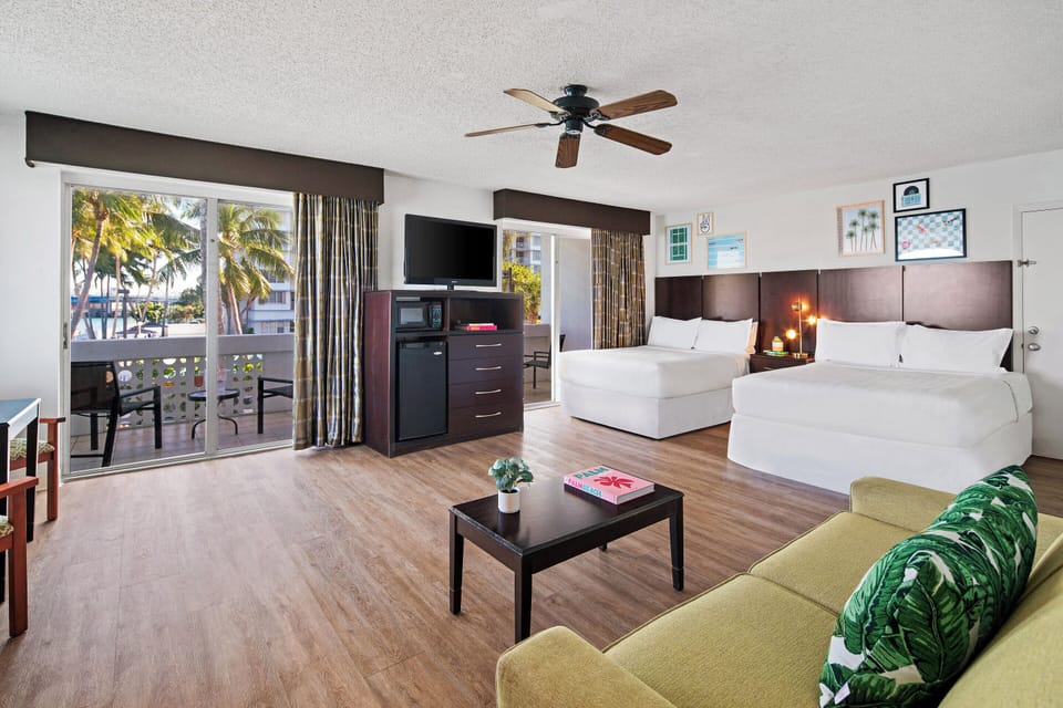 Junior Suite, Multiple Beds, Balcony, Bay View | Living area | LCD TV