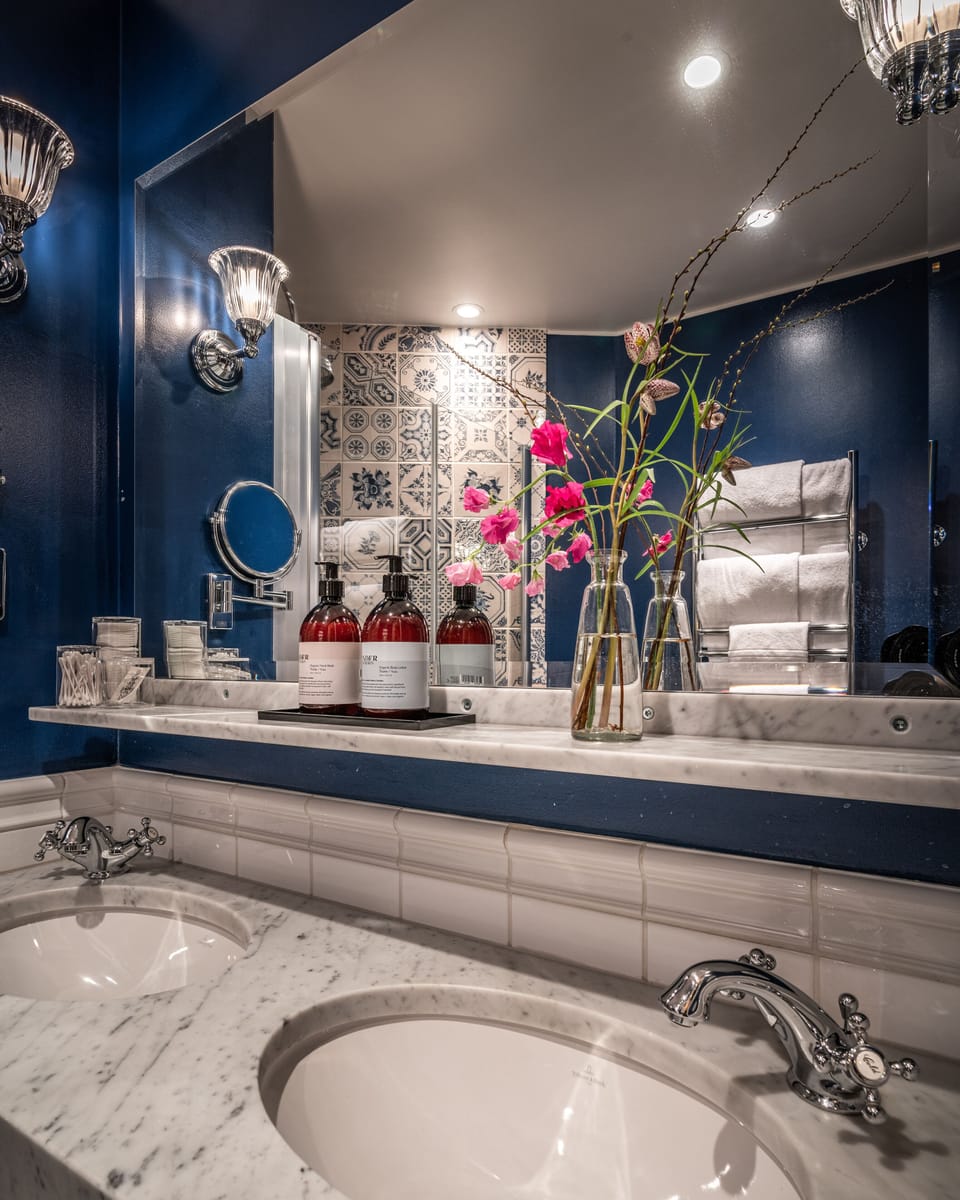 Eco-friendly toiletries, hair dryer, bathrobes, heated floors