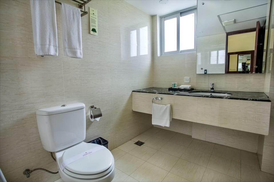 Premium Double Room | Bathroom | Rainfall showerhead, free toiletries, hair dryer, bathrobes