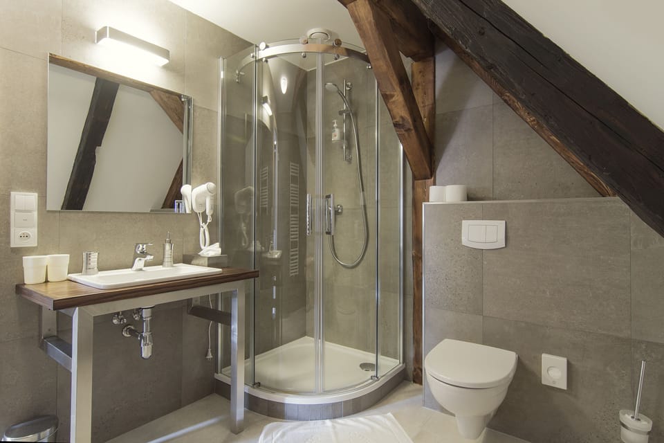 Deluxe Double or Twin Room | Bathroom | Shower, free toiletries, hair dryer, towels