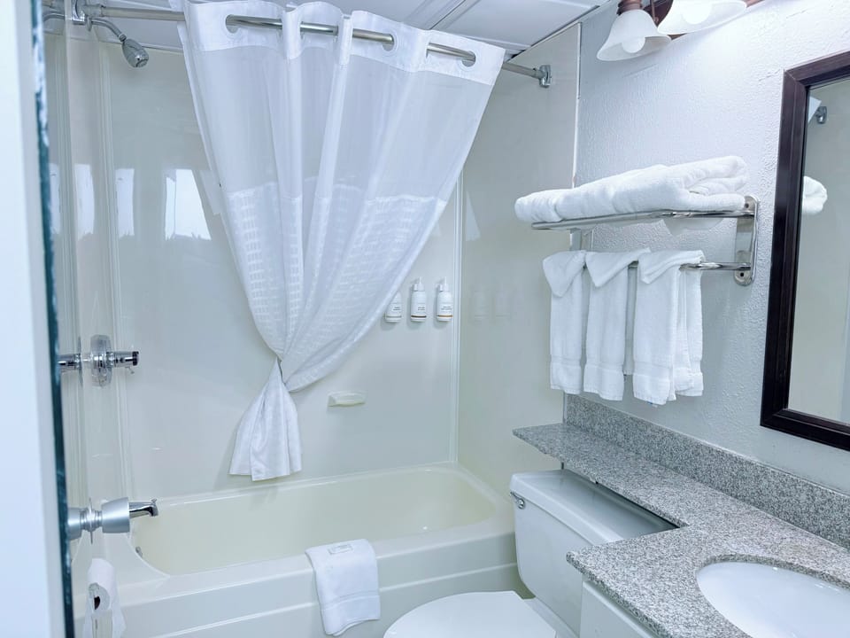 Free toiletries, hair dryer, towels, soap