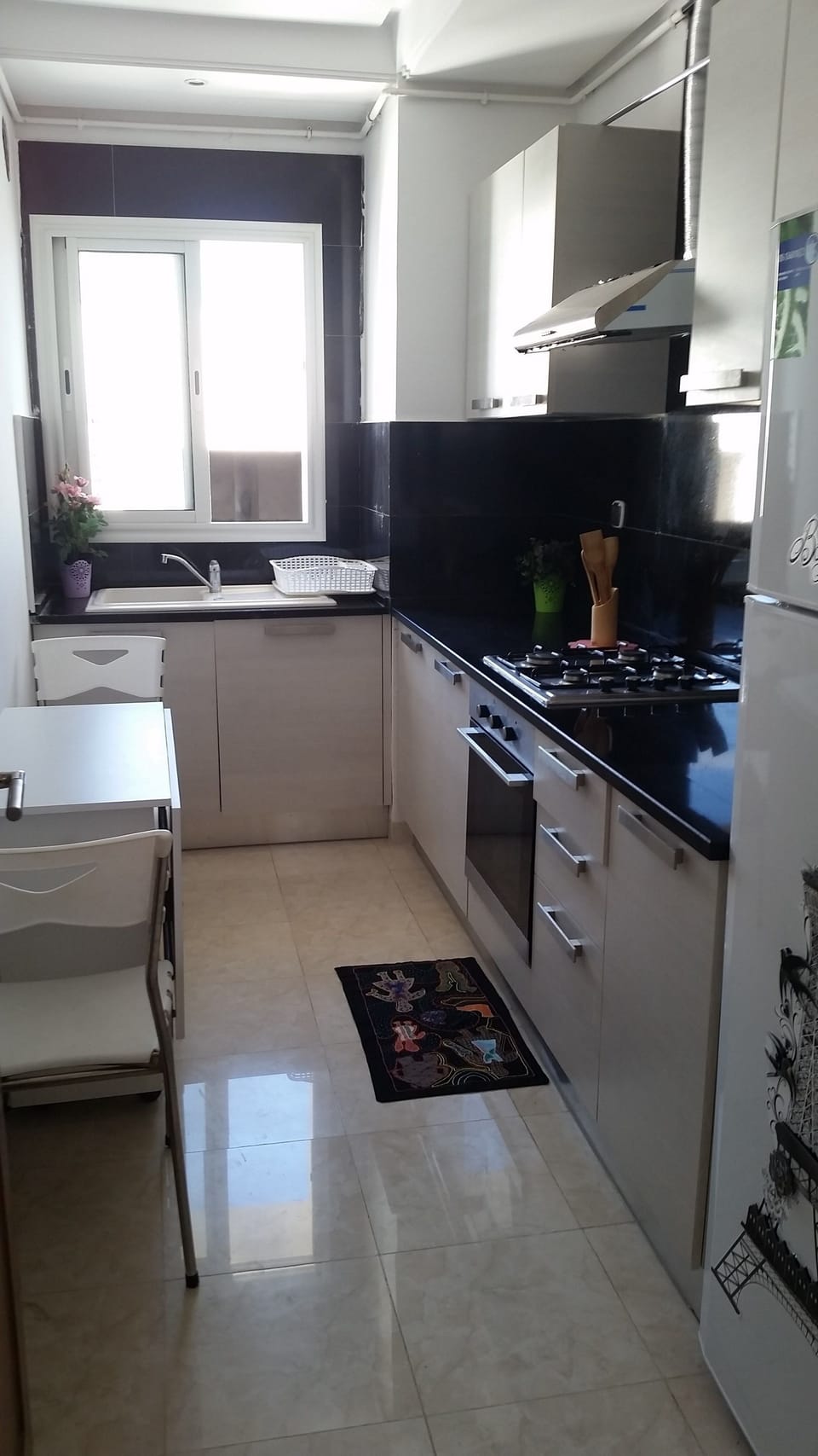 Apartment | Private kitchen | Full-size fridge, microwave, oven, stovetop