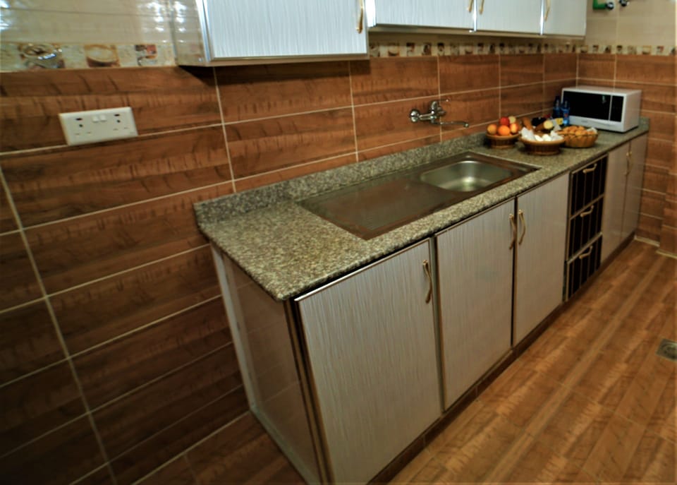 Fridge, electric kettle