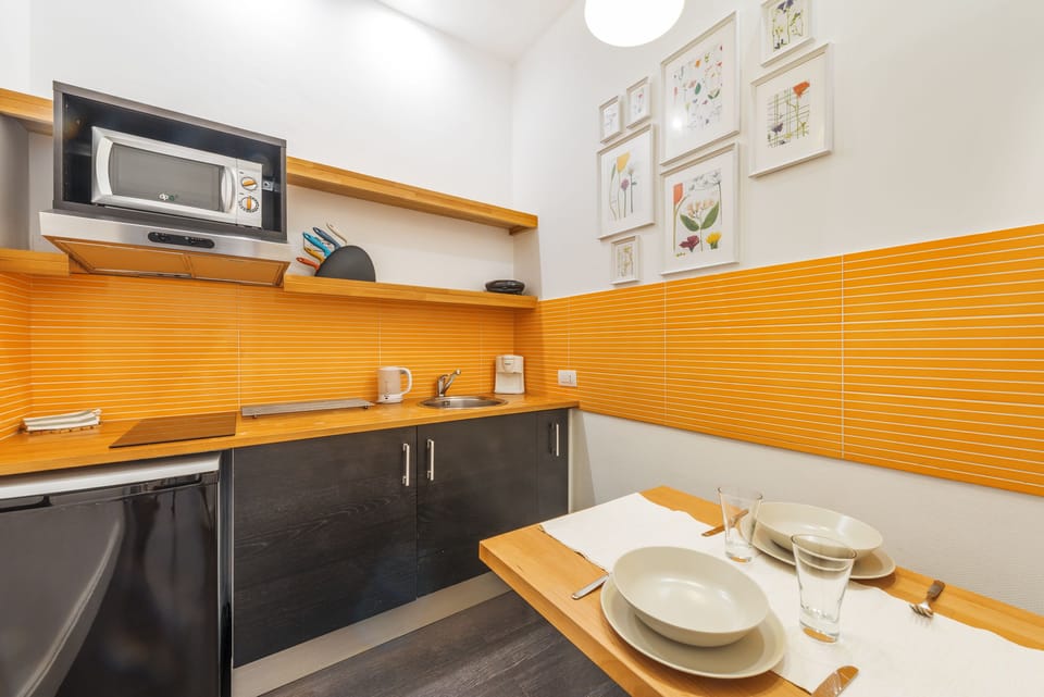 Deluxe Double Room | Private kitchen | Fridge, microwave, stovetop, coffee/tea maker