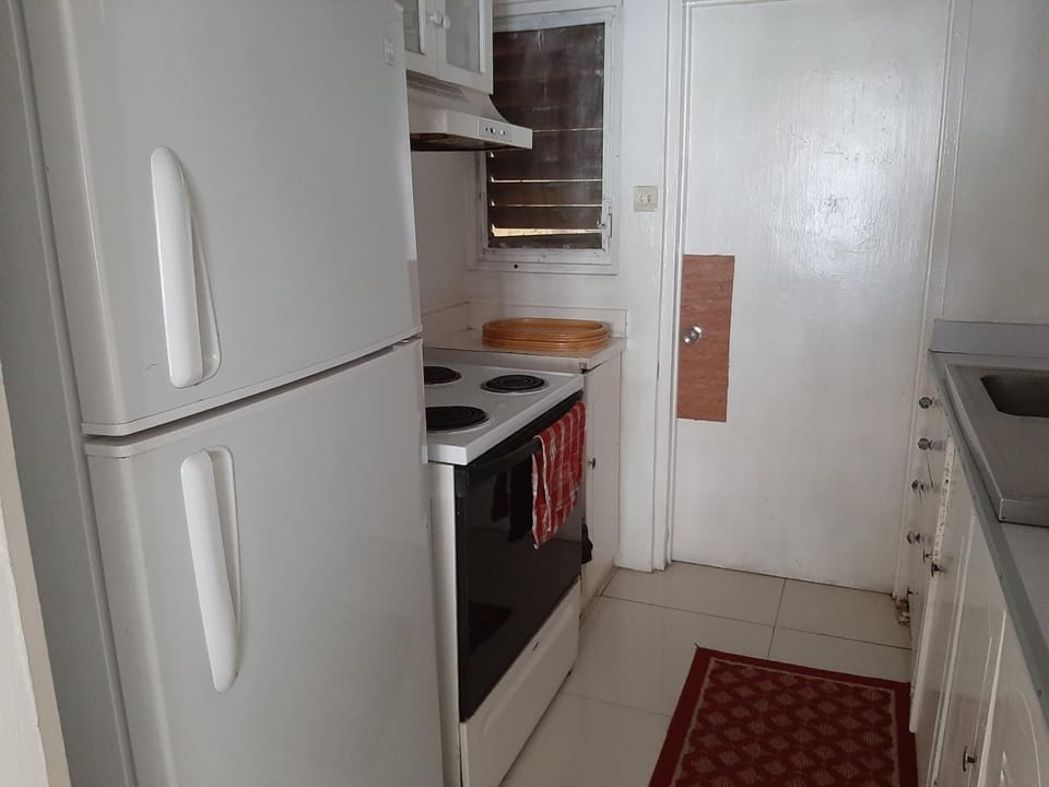Fridge, oven, stovetop, cookware/dishes/utensils