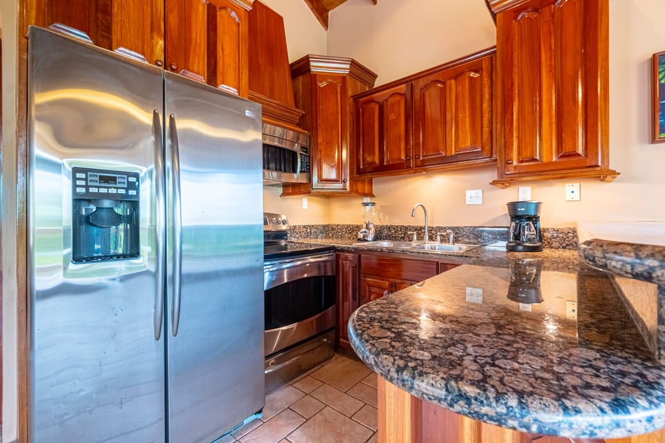 Villa, 2 Bedrooms, Pool View | Private kitchen | Fridge, microwave, coffee/tea maker