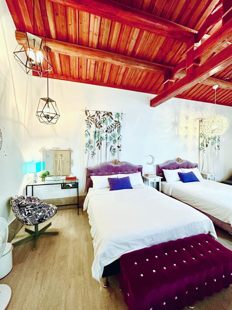 Comfort Quadruple Room, 2 Double Beds, Refrigerator, Courtyard Area | Blackout drapes, free WiFi, bed sheets