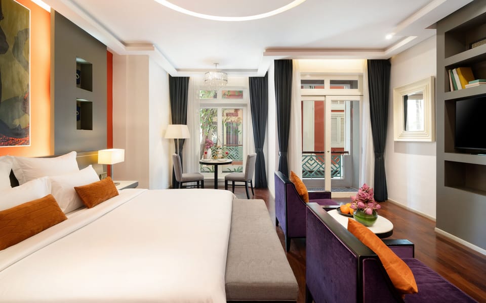 Junior Garden Suite with Balcony | Premium bedding, pillowtop beds, minibar, in-room safe