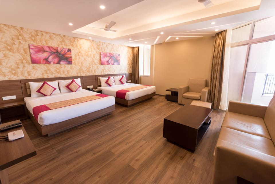 Family Room | Desk, blackout drapes, soundproofing, iron/ironing board