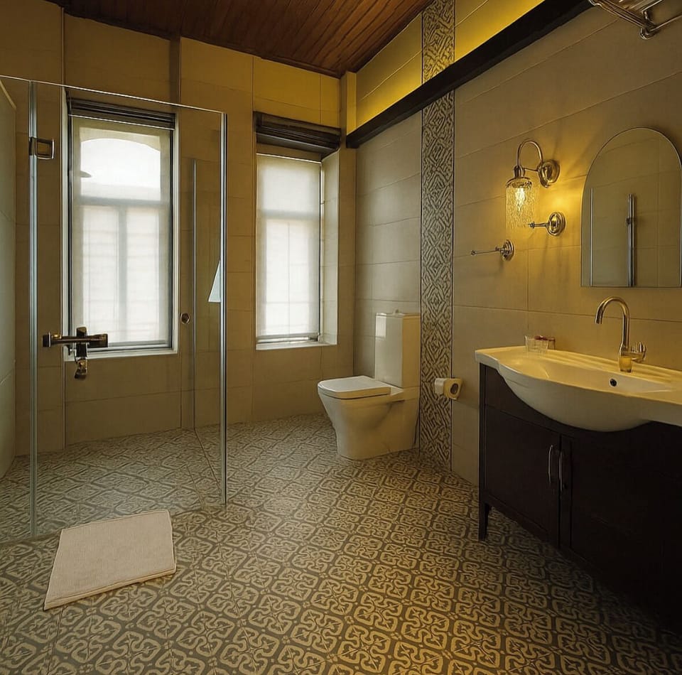 Standard Double Room | Bathroom | Shower, free toiletries, hair dryer, slippers