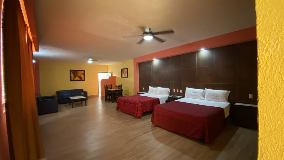 Standard Double Room, 2 Double Beds | In-room safe, free WiFi, bed sheets