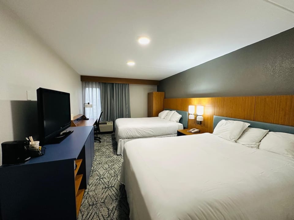 Room, 2 Queen Beds, Non Smoking | Premium bedding, in-room safe, desk, iron/ironing board