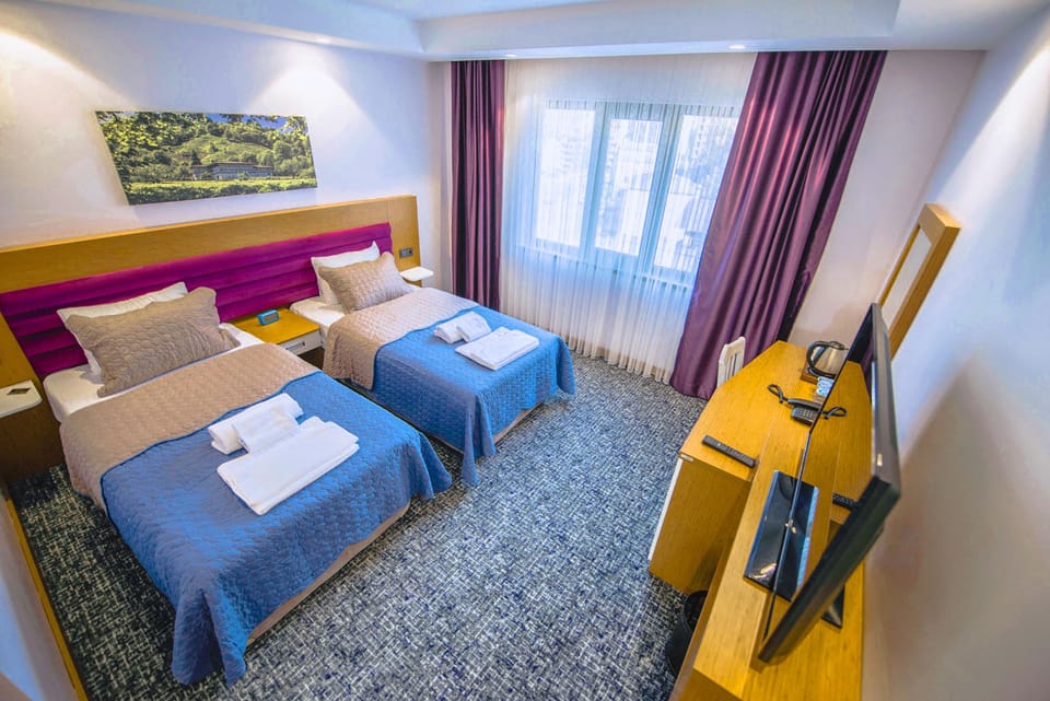 Premium bedding, down comforters, memory foam beds, minibar