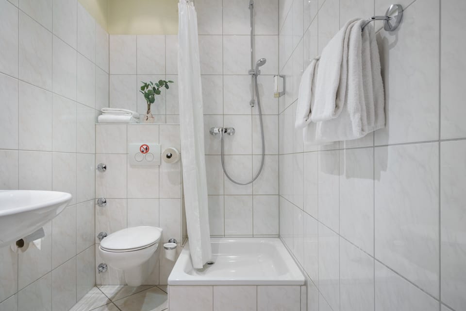 Free toiletries, hair dryer, towels