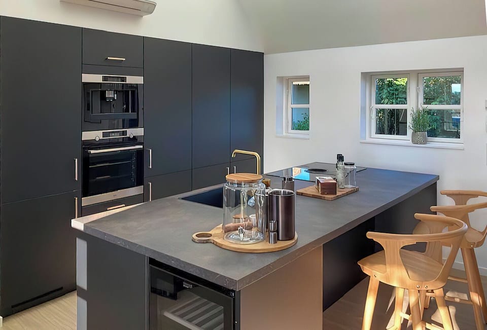 Luxury Apartment | Private kitchen | Fridge, oven, stovetop, electric kettle