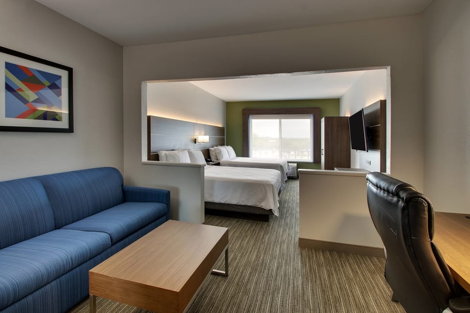 Suite, 2 Queen Beds | In-room safe, desk, blackout drapes, iron/ironing board