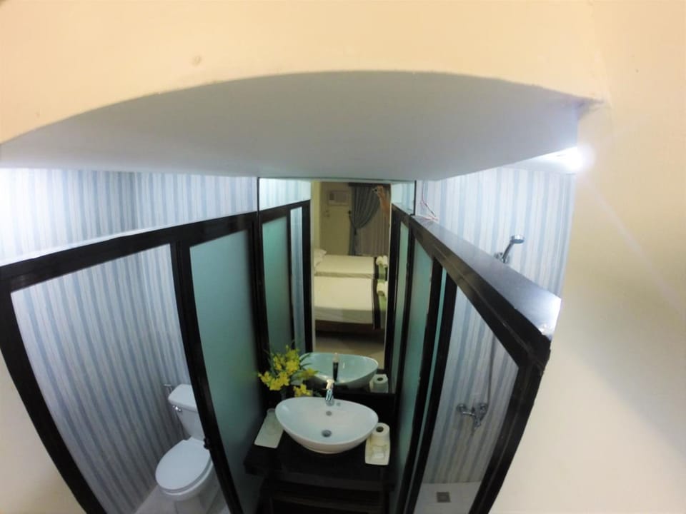 Shower, free toiletries, hair dryer (on request), slippers