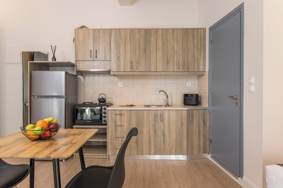 Superior Studio With Two Balconies | Private kitchenette | Full-size fridge, stovetop, espresso maker, coffee/tea maker