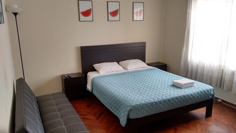 Twin Room, Shared Bathroom | Iron/ironing board (on request), WiFi (free), bed sheets